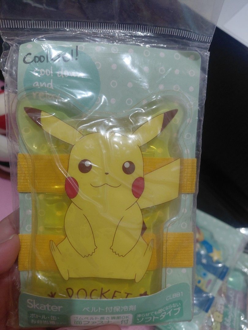 Pokemon Pikachu Cooling Pack by Skater (Category: Character Goods) located in Manila. Submitted by bashamylove0116 (Listing ID 1423714607, Image 3). Description: - Pikachu cooling pack! - Pocket-sized design. - Features Pikachu and yellow straps. - Brand new, still sealed. - Designed by Skater. - Perfect for cooling down! from Japan made by Skater.