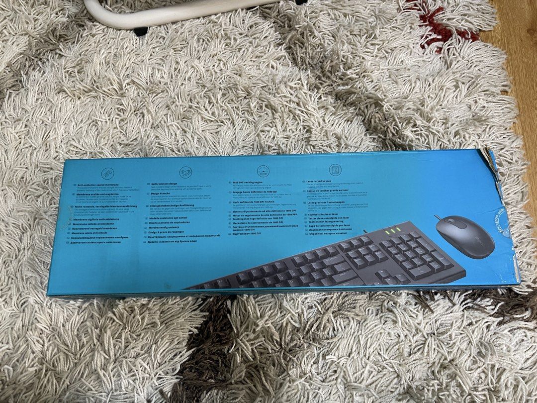 Rapoo X120Pro Wired Keyboard and Mouse (Category: Computer Keyboard) located in Los Banos. Submitted by yeikie (Listing ID 1423696904, Image 2). Description: Rapoo X120Pro Wired Keyboard and Mouse Membrane keyboard with mouse, perfect for office work. 2 pieces, 700 take all, 400 pesos each. .