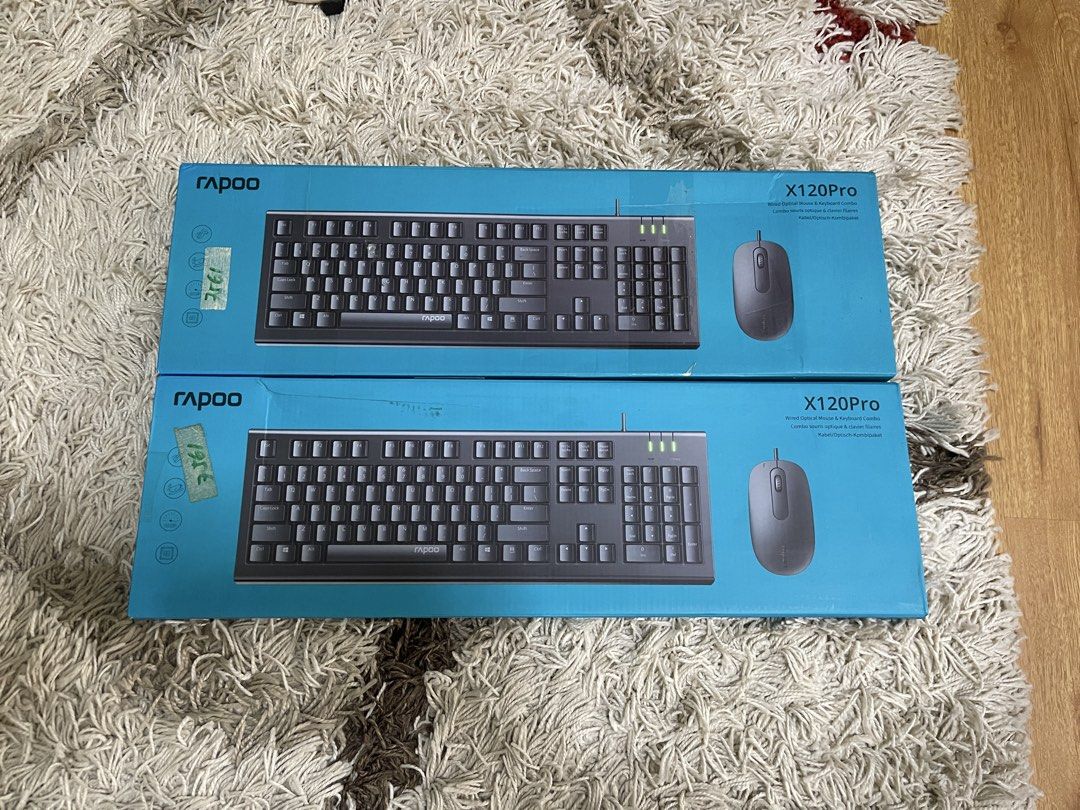 Rapoo X120Pro Wired Keyboard and Mouse (Category: Computer Keyboard) located in Los Banos. Submitted by yeikie (Listing ID 1423696904, Image 1). Description: Rapoo X120Pro Wired Keyboard and Mouse Membrane keyboard with mouse, perfect for office work. 2 pieces, 700 take all, 400 pesos each. .