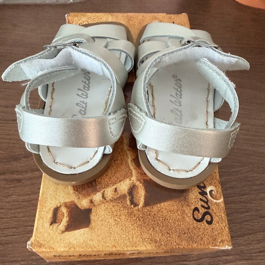 SALT WATER Sandals in Silver (Size 4) (Category: Babies & Kids Fashion) located in Quezon City. Submitted by antler. (Listing ID 1423751339, Image 3). Description: .