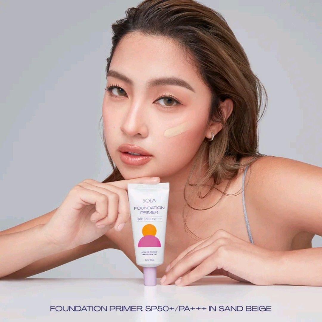 SOLA Foundation Primer SPF50+ PA+++ (Category: Makeup) located in Quezon City. Submitted by krstncl (Listing ID 1423716896, Image 3). Description: Shade: Sand Beige With box :).