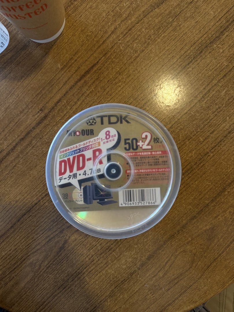 TDK DVD-R 4.7GB (Category: CDs & DVDs) located in Rizal. Submitted by nesuo (Listing ID 1423741117, Image 1). Description: -4.7GB Storage Capacity -Total of 52 Blank CD -Up to 16x Recording Speed -Write-Once Format (DVD-R) -Clean Label Surface Ideal for: -Video recordings -Movie burning -File backups -Long-term storage Strictly no refunds or returns! Feel free to message me if you have any questions. MOP: Gcash, Maya, or PayPal Can meet up around