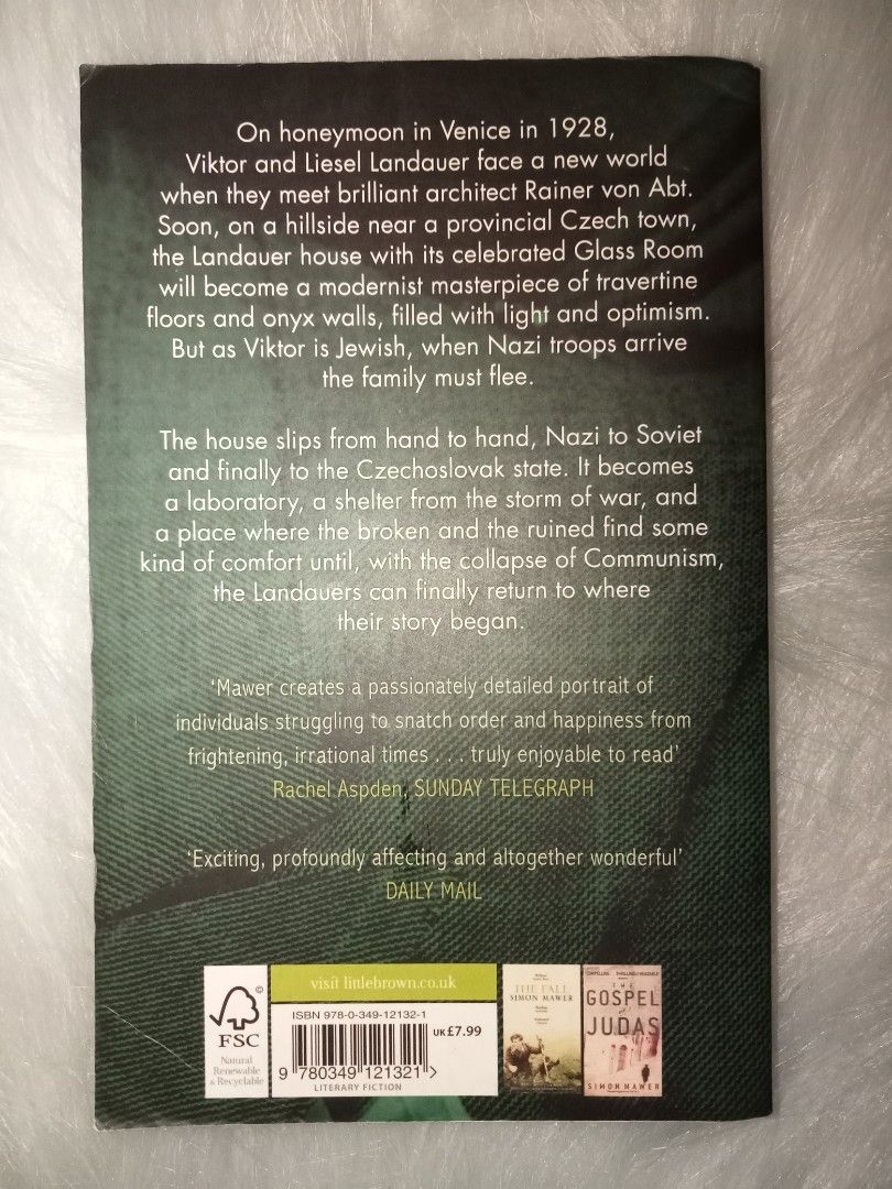 The Glass Room by Simon Mawer (Category: Storybooks) located in Manila. Submitted by almonds0625 (Listing ID 1423725372, Image 2). Description: - paperback - with minimal signs of usage but overall condition is good MOP: GCash, Maya, Maribank SF to be shouldered by buyer.