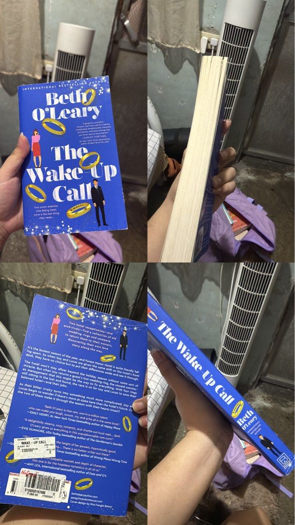 The Wake-Up Call by Beth O'Leary (Category: Storybooks) located in Taguig. Submitted by thessae (Listing ID 1423667392, Image 1). Description: - "The Wake-Up Call" by Beth O'Leary available. - Features a blue cover. - Includes the story summary on the back..