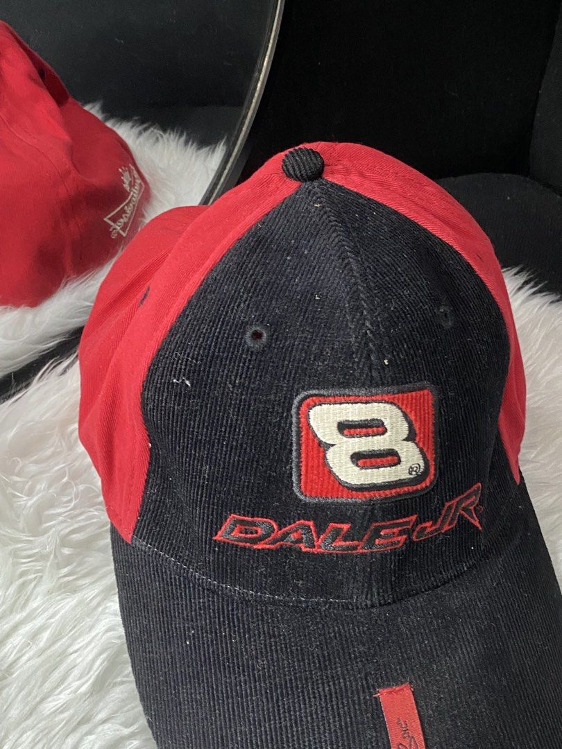 Vintage Dale Earnhardt Jr. Cap (Category: Caps & Hats) located in Angeles City. Submitted by beracahstitchesxwears (Listing ID 1423752131, Image 2). Description: This vintage Dale Earnhardt Jr. #8 Budweiser NASCAR racing cap is an officially licensed piece of memorabilia from the driver’s iconic early-2000s “Budweiser era” at Dale Earnhardt Inc.. Produced by Chase Authentics, the official trackside apparel brand of NASCAR, this cap typically feat