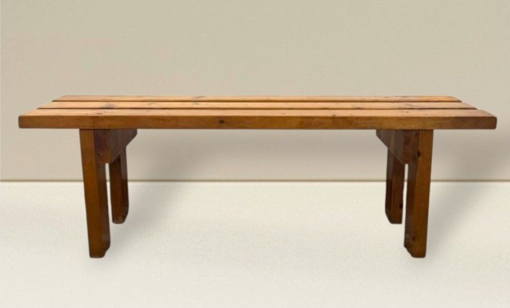 Wooden Bench Chair (Category: Chairs) located in Quezon City. Submitted by dannikkishoppe2 (Listing ID 1423784359, Image 1). Description: Wooden Bench Chair‼️₱4800‼️ Solid pine wood Used condition - signs of wear - Classic wooden bench - Three-slat seat design - Sturdy legs - Warm, natural wood finish - Suitable for indoor or outdoor use - Complements various decor styles These are SURPLUS items and not BRAND NEW. Please manage your expectations 