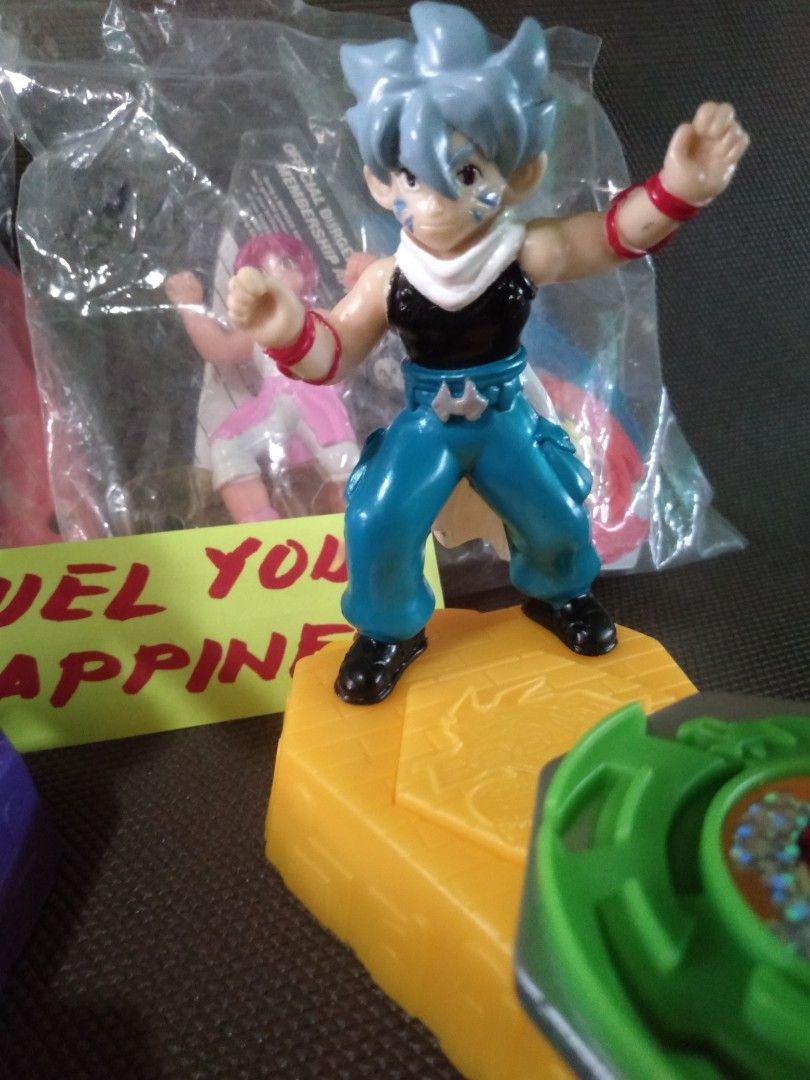 2002 Beyblade Spin Champs Burger King Happy Kids Meal Toys (Category: Action & Battle Toys) located in Bulacan. Submitted by fuel-your-happiness (Listing ID 1423911492, Image 3). Description: 👉 3000.00 NO RESERVATION LOCATION: Bulakan 2002 Beyblade Spin Champs Burger King Full set 4/4 Hard to find DELIVERY LBC Express --Branch pick up 100.00 Nationwide --Door to door delivery 165.00 Luzon 180.00 Visayas/Mindanao Lalamove - Buyer will arrange boo