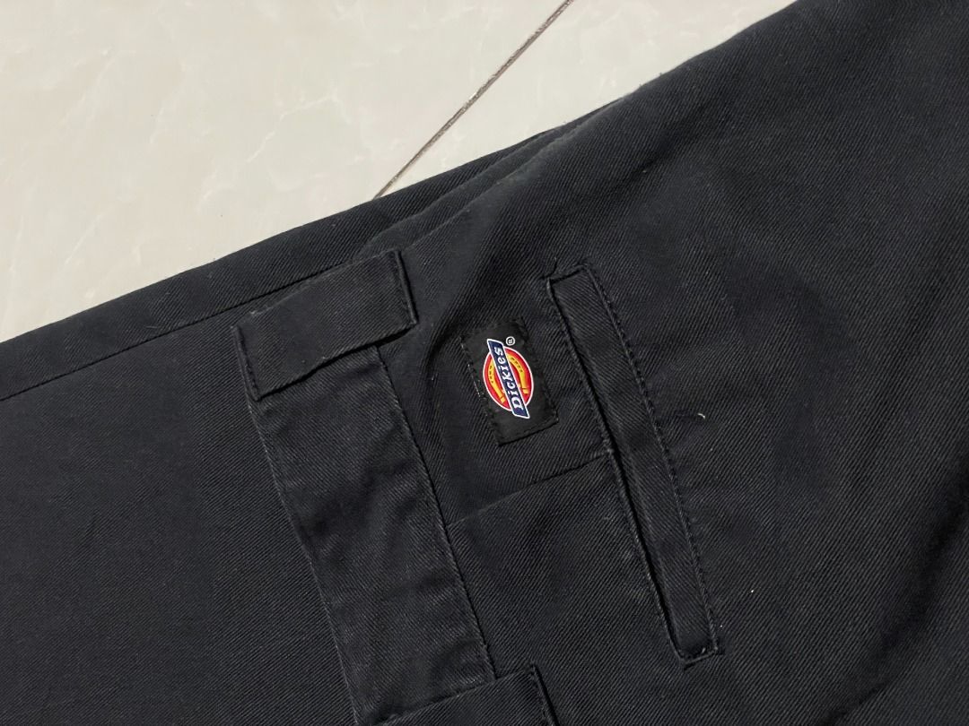 2 Pcs Dickies 874 (1) Original Fit + (1) 874FLEX (Category: Trousers) located in Silang. Submitted by pau_sober (Listing ID 1423882328, Image 2). Description: (1) Dickies 874 Black 48(waist) x 30(inseam) on tag 14 inches thigh 16 inches rise Used Condition 6/10 issue: tastas sa leg opening (see last photo) 500 + shipping (2) Dickies 874 Flex Black No tag 22 inch waist x 30 inch inseam 15.5 inch rise Used Condition 6/10 500 + shipping 500 EACH PO 