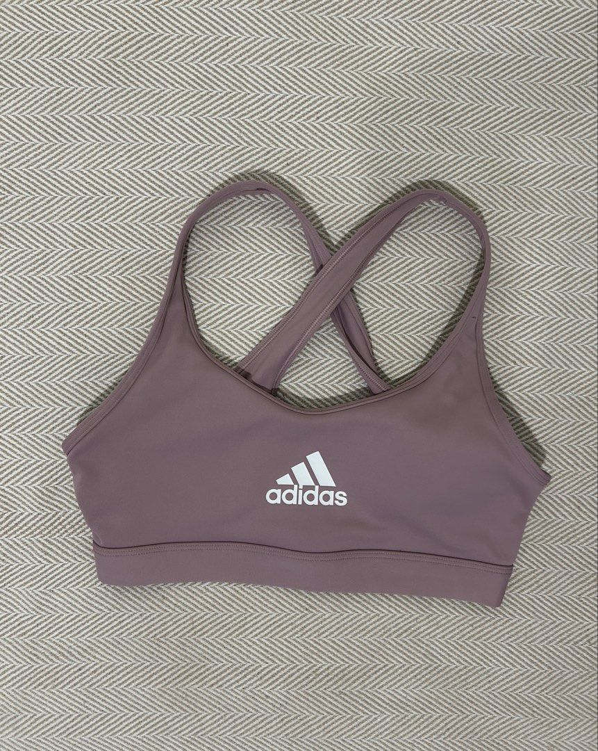 Adidas Sports Bra - Medium (Category: Activewear) located in Dumaguete. Submitted by soflow (Listing ID 1423879218, Image 1). Description: Adidas Sports Bra - prettiest!! mauve color - Size: S - Cross-back design - Removable padding & w/ pad slots! - Label is still on! - Bought in Dubai. Authentic! Bought in Outlet Mall This is in GREAT condition. Used very few times before I got busy with work. Only selling because it doesn't fit me anymore :( P