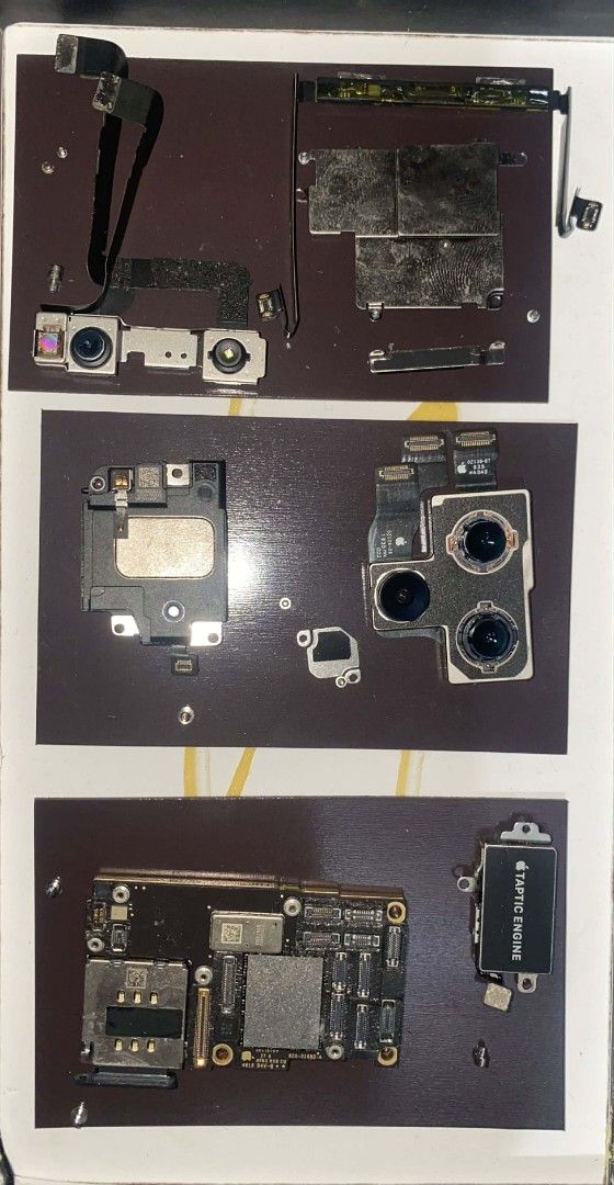 All In | iPhone 11 Pro Max 256gb (Category: iPhone 11 Series) located in Antipolo. Submitted by liankathlnbriguel (Listing ID 1423970362, Image 1). Description: All genuine parts: Iphone 11 promax ✅back camera ₱2000 (tested, working) ✅front camera ₱1500 (tested, working; issue face id) ✅Taptic engine ₱450 (tested, working) ✅Loud Speaker ₱450 (tested, working) ✅Motherboard ₱3000 (selling as broken- may icloud) ✅BMI (ready for transfer) ₱350.