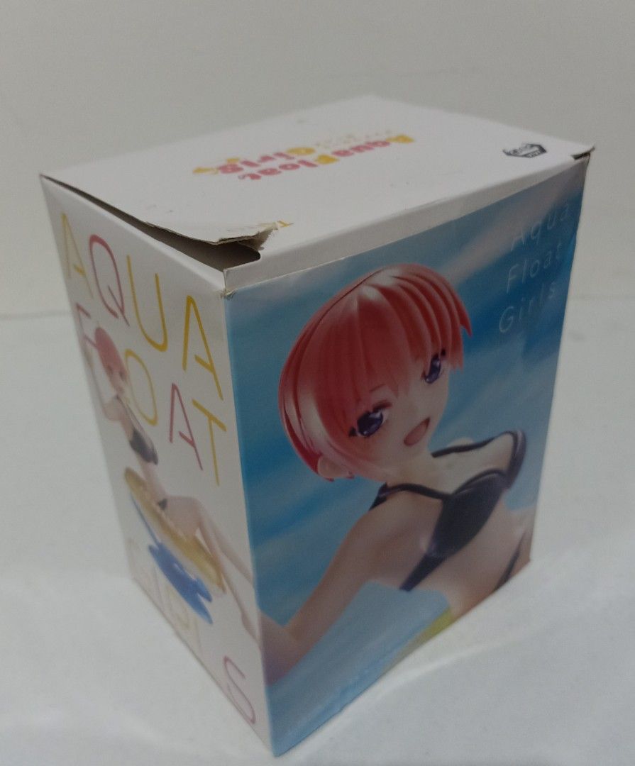 Aqua Float Girls QQ Ichika Figure (Category: Figurines & Statues) located in Cavite. Submitted by jmarolivia14121 (Listing ID 1423912410, Image 2). Description: - MIB - Ichika figure from the Aqua Float Girls series. - Brand new, in original packaging. - Box has minor tear. - Features Ichika in a swimsuit. - Includes a floatie accessory. - Manufactured by Taito..