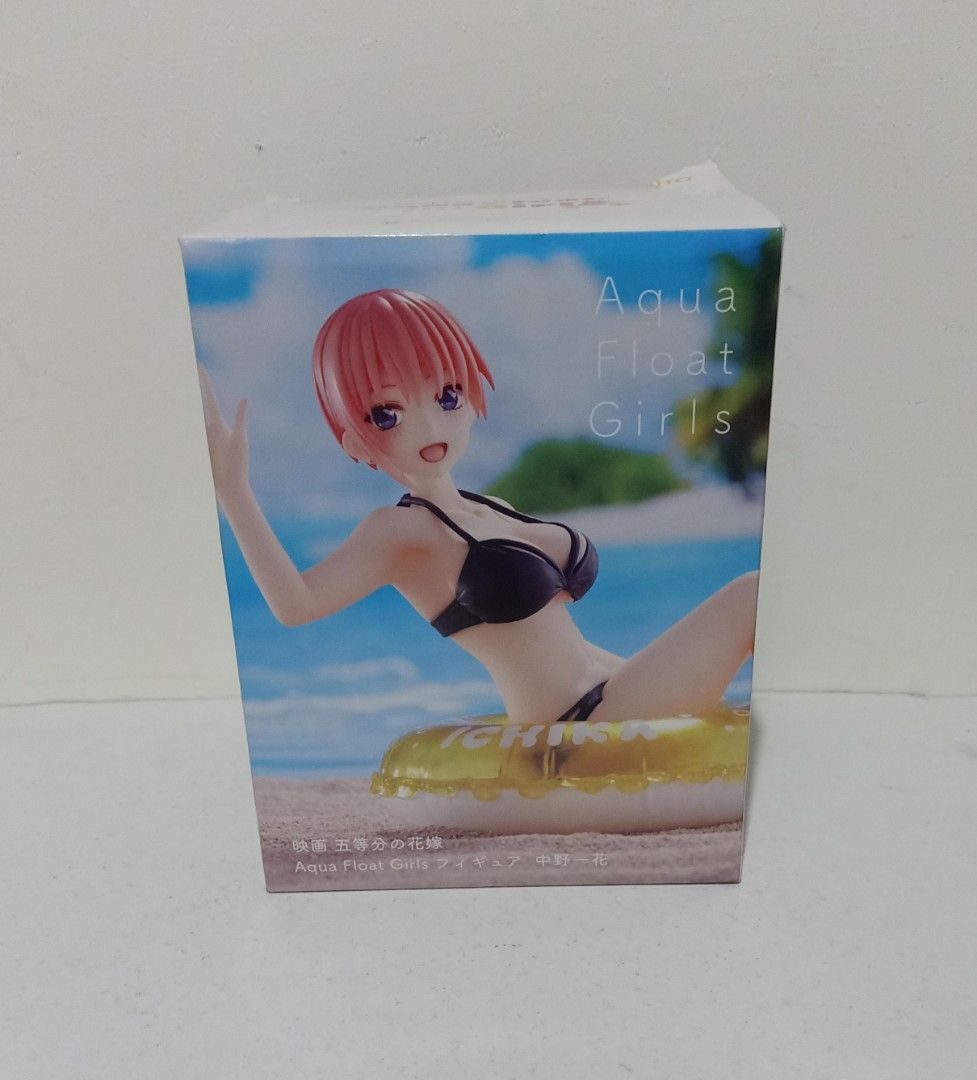Aqua Float Girls QQ Ichika Figure (Category: Figurines & Statues) located in Cavite. Submitted by jmarolivia14121 (Listing ID 1423912410, Image 1). Description: - MIB - Ichika figure from the Aqua Float Girls series. - Brand new, in original packaging. - Box has minor tear. - Features Ichika in a swimsuit. - Includes a floatie accessory. - Manufactured by Taito..