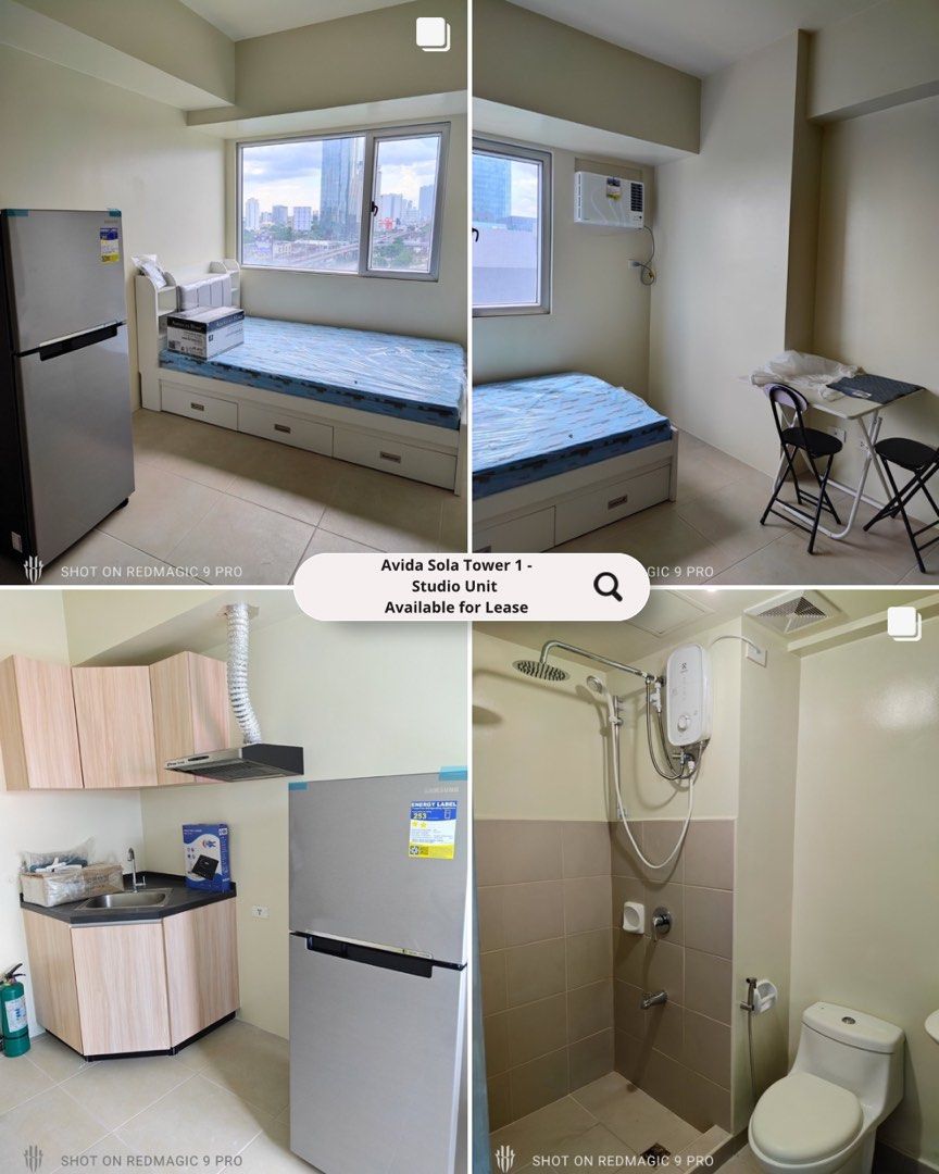 Avida Sola Vertis North - Studio Unit for Lease (Category: Apartments & Condos) located in Quezon City. Submitted by luckypotion13 (Listing ID 1423875284, Image 1). Description: AVIDA SOLA Tower 1, Studio Unit ✅ Fully furnished (comes with double size bed, refrigerator, shower heater, rangehood, cooker, microwave, dining set) ✅ Access to amenities (pool, gym) ✅ Shuttle ride away from Solaire North, Trinoma, Vertis North ✅ Nearby access to EDSA Ca