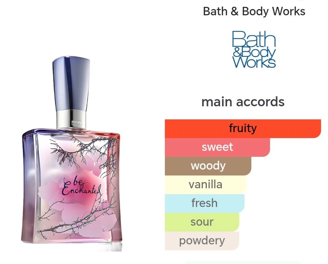 Bath & Body Works Be Enchanted Body Cream (Category: Body Care) located in San Fernando. Submitted by bcj.valuables (Listing ID 1423824074, Image 2). Description: - Bath & Body Works Be Enchanted Body Cream - Ultra-moisturizing - Fruity and sweet fragrance - Size: 226g / 8 oz.