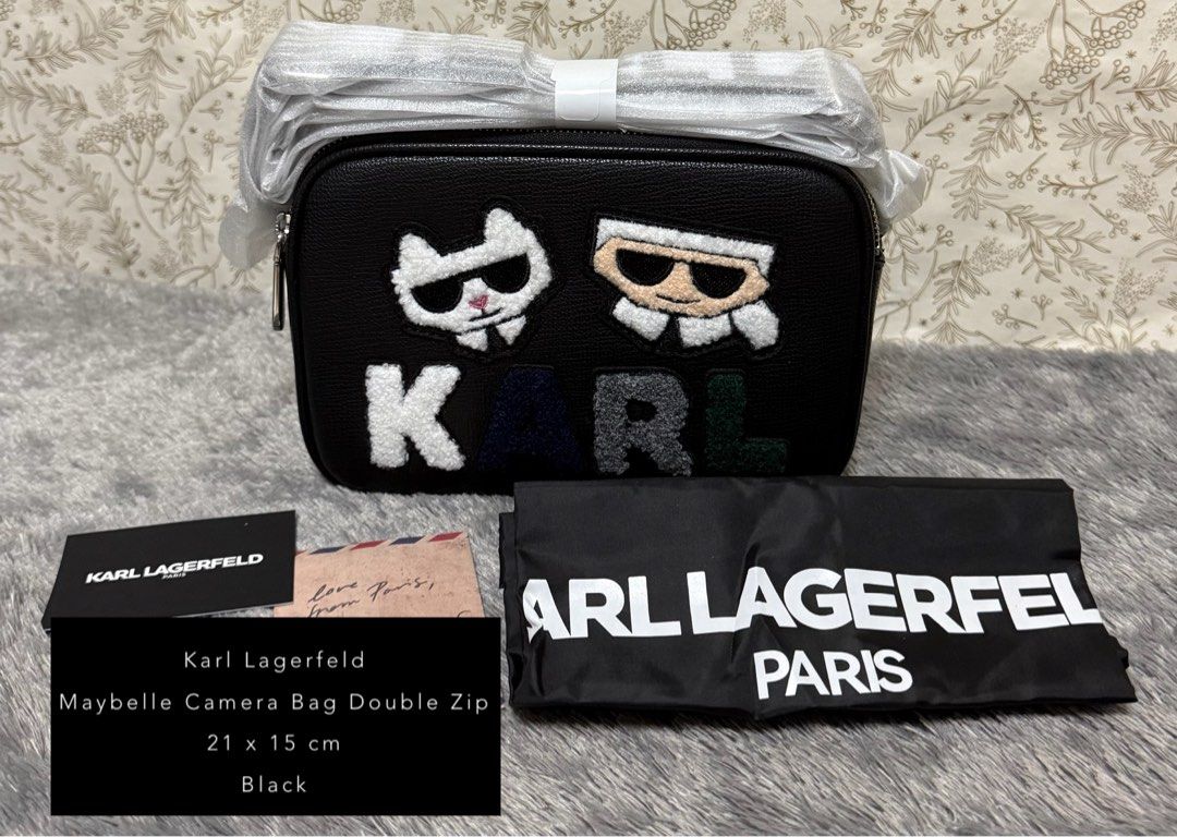Camera Bag (Category: Cross-body Bags) located in Singapore. Submitted by katyme03 (Listing ID 1423970577, Image 2). Description: New STOCK Alert‼️ BRAND NEW with tag and dust Bag ✨KARL LAGERFELD CAMERA BAG COLOR: GREEN, DARK BERRY, BLACK $149 EACH 💳 MOP: Cash/ Paynow Meet up at Braddell or Jurong East MRT Station Before making OFFER, Please note the following: ✅ALL ITEMS ARE BRAND NEW AND AUTHENTIC ✅ACTUAL PHOTO POSTED ✅Last PRICE AS POSTED. No