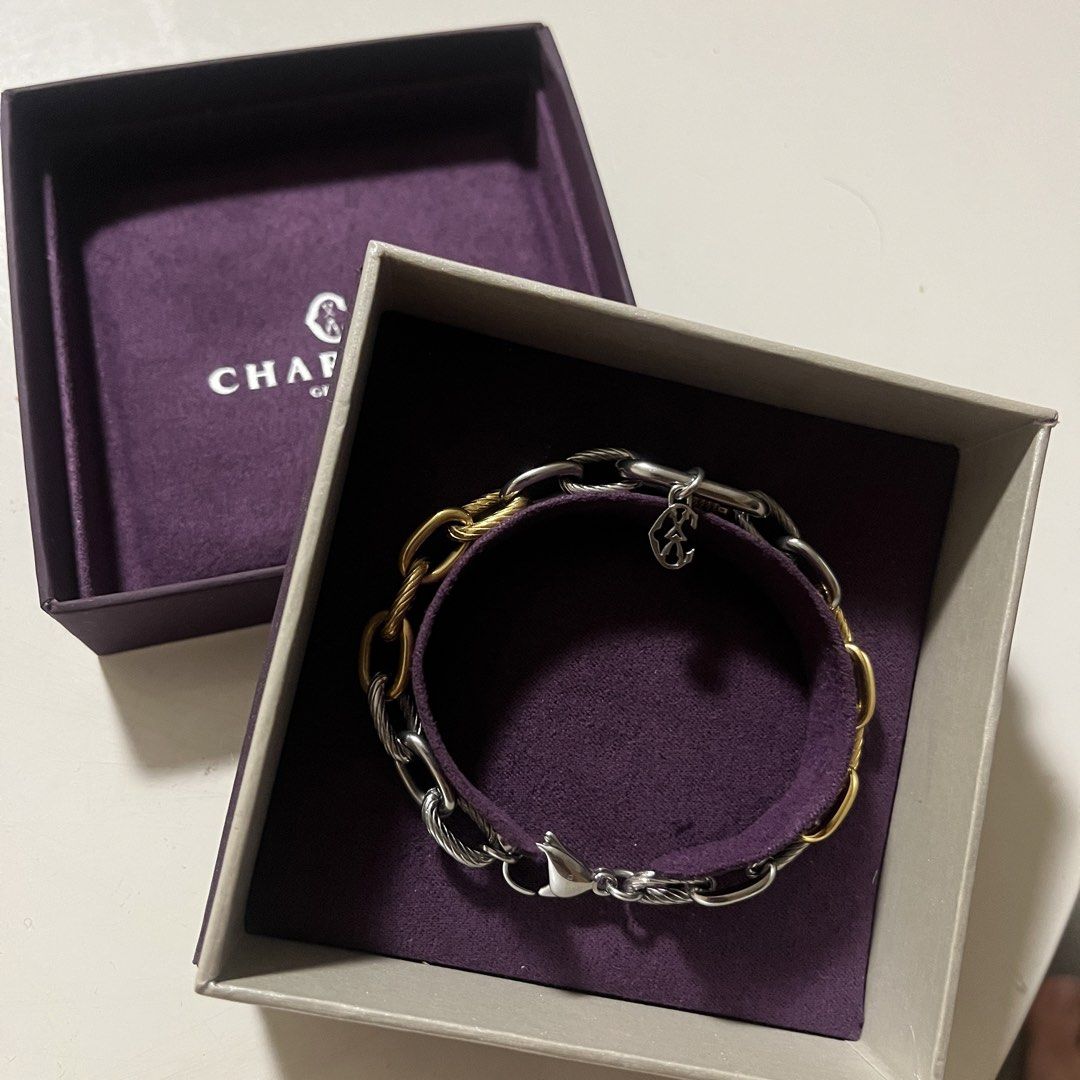 Charriol Geneva Bracelet (Category: Bracelets) located in Makati City. Submitted by sixelaa (Listing ID 1423843228, Image 1). Description: - Authentic Charriol Geneva bracelet - Silver and gold-tone chain design - Includes original box - Includes warranty card - Secure clasp closure - Perfect for everyday or special occasions Rfs: need funds.