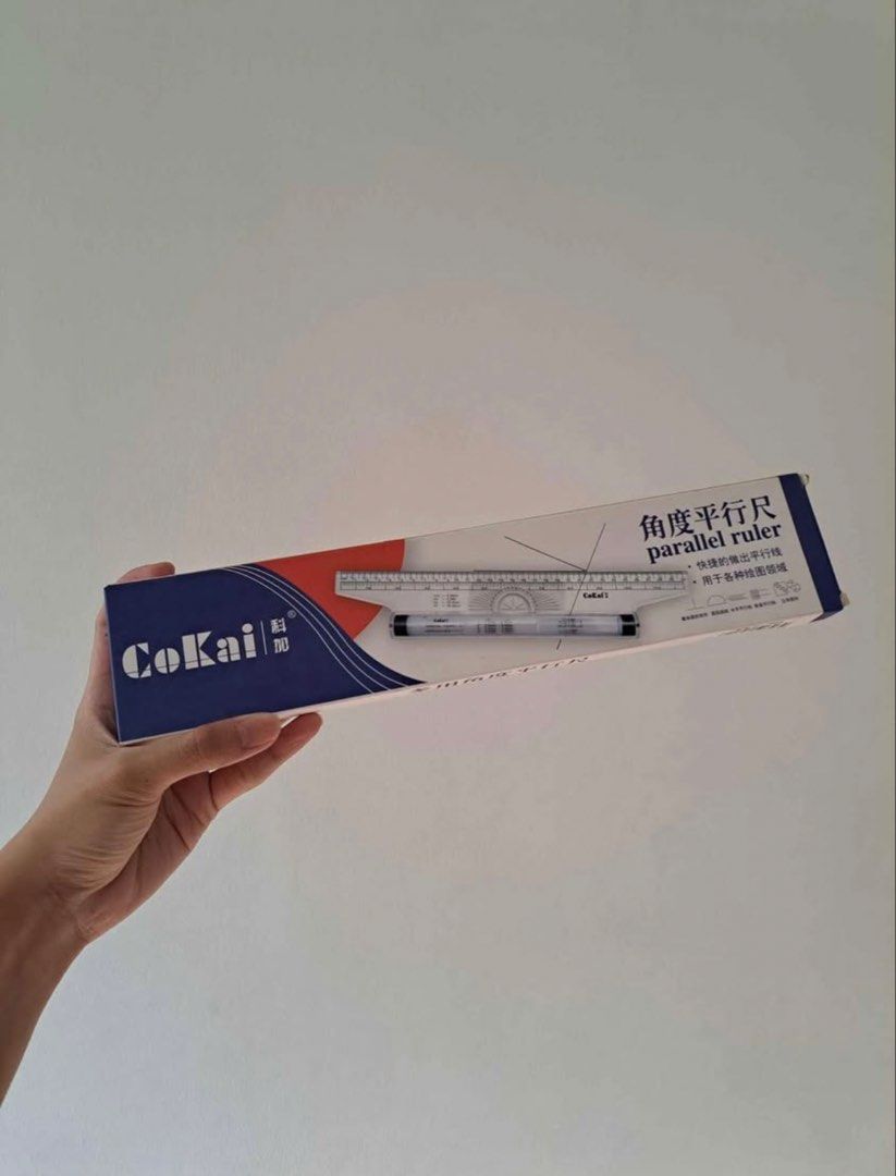 CoKai Parallel Ruler (Category: Stationery & School Supplies) located in Taguig. Submitted by chaebrulee (Listing ID 1423951303, Image 1). Description: - Brand new CoKai parallel ruler - Bought for 150.