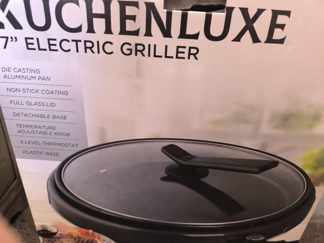 Electric Griller brand new (Category: Cookware & Accessories) located in Manila. Submitted by boldcloud.15a0db (Listing ID 1423830275, Image 2). Description: Brand New and never been use Electric Griller Kuchenluxe negotiable price is 3500.