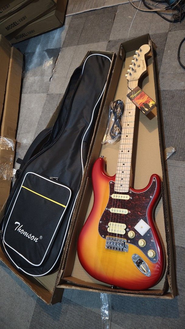 electric guitar Thomson Electric Guitar with Case (Category: Musical Instruments) located in Pasig City. Submitted by tupriomichaeljohn (Listing ID 1423932257, Image 1). Description: brand new,pm.