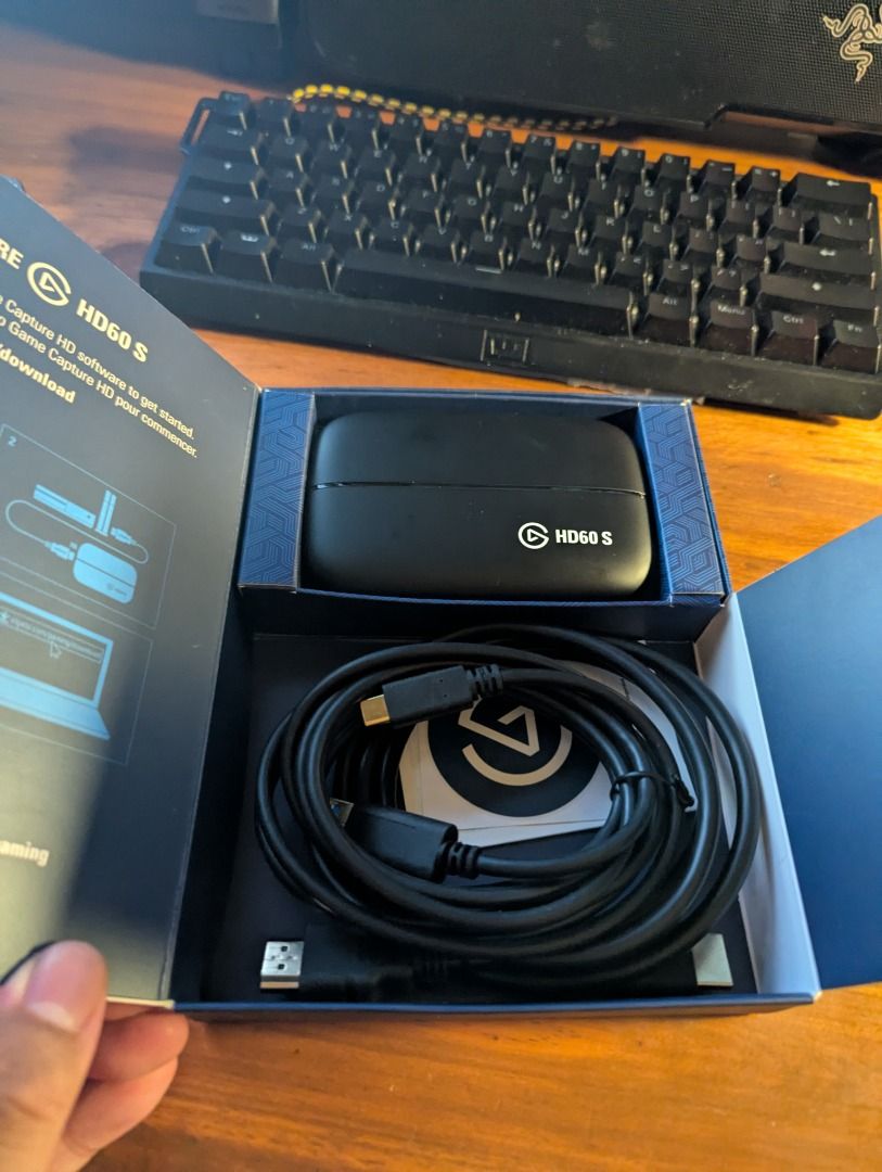 Elgato HD60 S. Game Capture (Category: Other Accessories) located in Manila. Submitted by pgetueza (Listing ID 1423964398, Image 2). Description: - Please read. - Elgato HD60 S capture card for streaming and recording gameplay. - Captures at 1080p60, uses USB 3.0. - Includes capture card and cables. - Available unless marked as sold. - Comes with box. No receipt. From PCHub. - Selling as no warranty. Ideal to test before buying but I already test