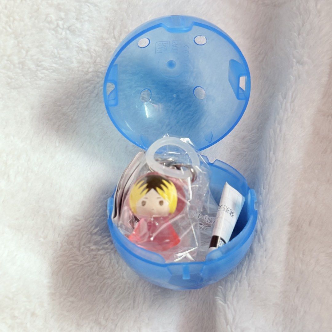 Haikyu!! Gashapon Keychain Kenma (Category: Designer & Blind Box Toys) located in Binan City. Submitted by woniebleps (Listing ID 1423841189, Image 1). Description: - Haikyu!! Gashapon keychain - Comes in original capsule - Kenma Location: Bacoor .