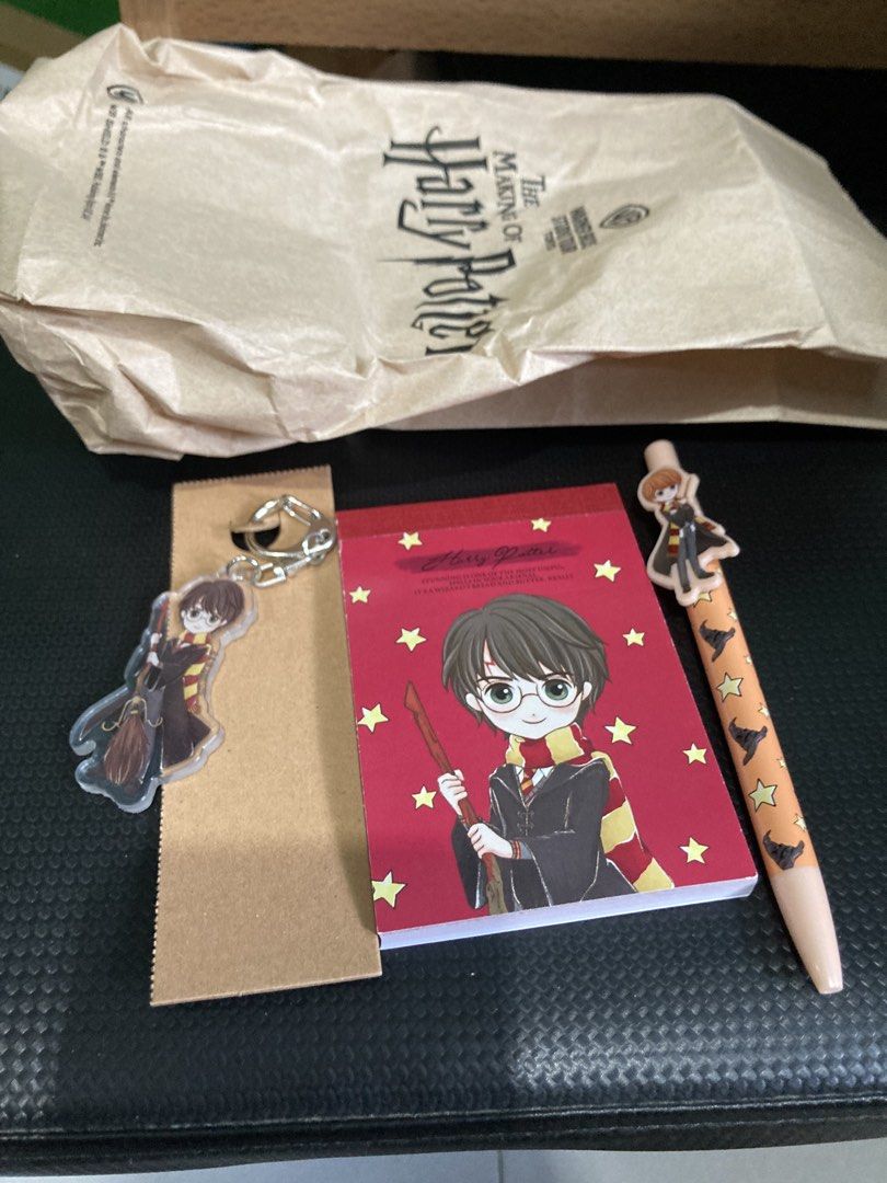 Harry Potter mini notebook, pen and keychain (Category: Stationery & School Supplies) located in Angono. Submitted by severoyug (Listing ID 1423883760, Image 1). Description: Gifted from Japan. Never used .