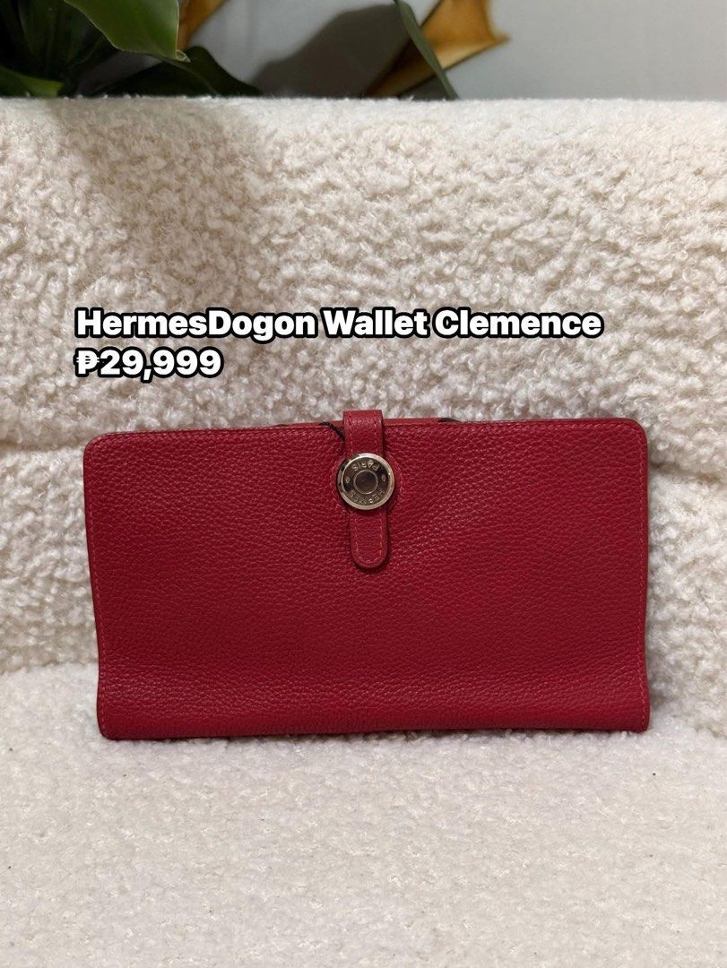 Hermes Dogon Wallet Clemence (Category: Luxury Bags & Wallets) located in Manila. Submitted by louisegab_luxshopper (Listing ID 1423807001, Image 1). Description: - Authentic Hermes Dogon wallet - Red Clemence leather -NO ISSUES.