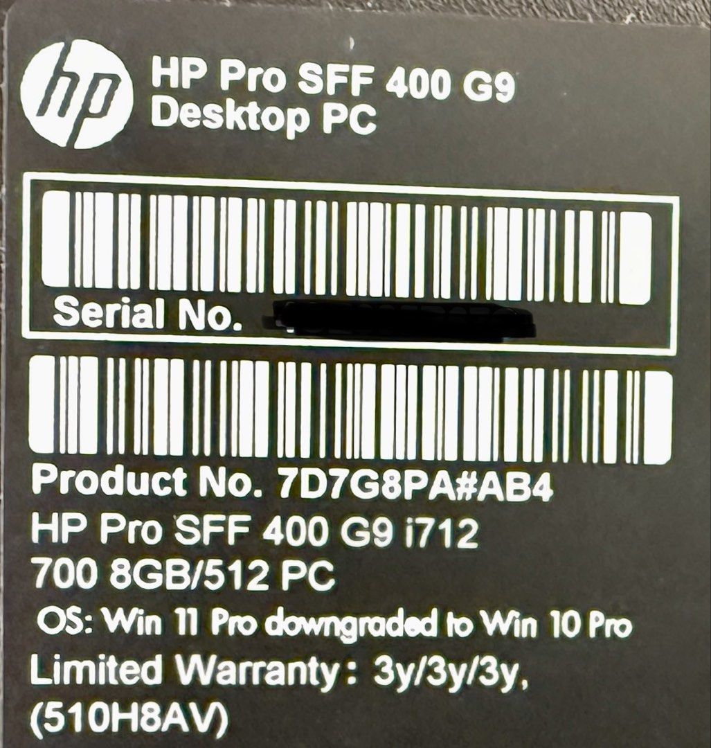 HP Pro SFF 400 G9 Desktop PC65604636828801112
