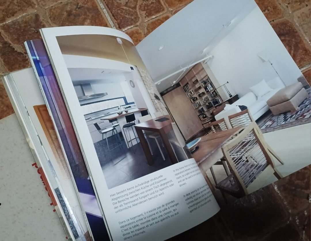 Interior Design Book by Macarena San Martin (Category: Magazines) located in Quezon City. Submitted by dancatz (Listing ID 1423896142, Image 2). Description: - "Interior Design" by Macarena San Martin - Showcases various interior design concepts and examples - Includes images of different rooms and design styles - Published by Page One - Offers inspiration for interior design enthusiasts - Clear images and readable text.