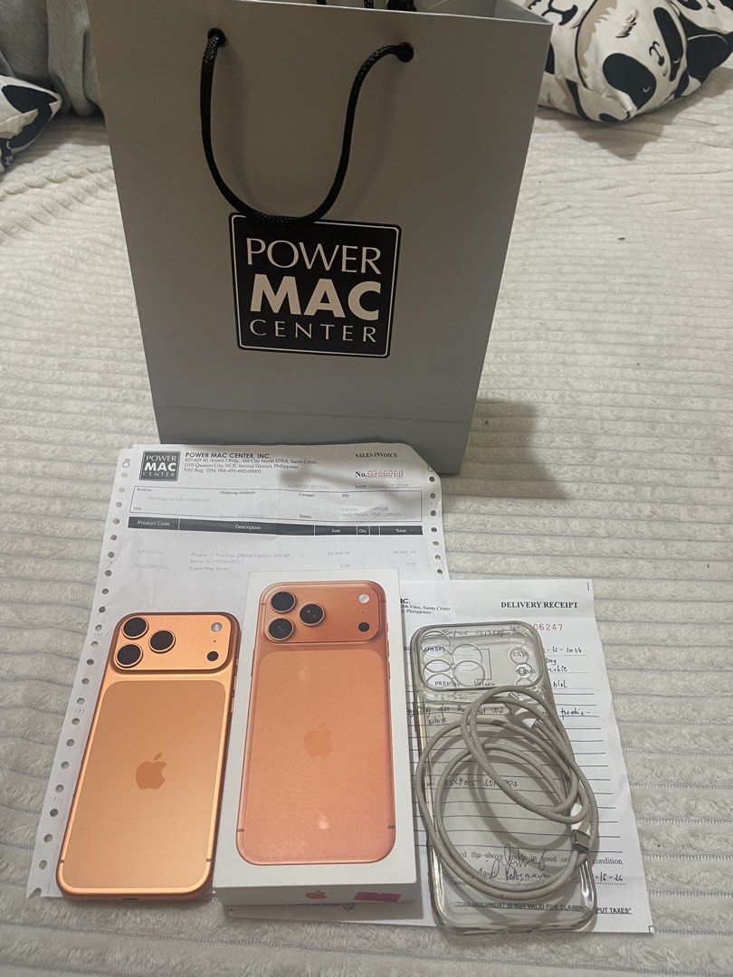 iPhone 17 Pro Max 256gb 3weeks old PowerMac (Category: iPhone 17 Series) located in Taguig. Submitted by kurtsmithc (Listing ID 1423907930, Image 1). Description: iPhone 17 Pro Max 256gb Cosmic Orange For Sale or For Swap Factory Unlocked Silver Openline / Anysim NTC Approved PowerMac Purchased! February 2026 Purchased 4X/A Variant (Local Variant) True Tone Working Face ID Working 100% Battery Health 9cc (as of now, bcs I’ve been using this as pe
