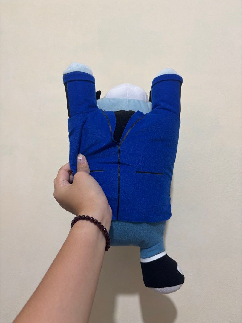 Krunk Bigbang Plush Toy Taeyang (Category: Plushies & Soft Toys) located in Muntinlupa City. Submitted by bbtrc (Listing ID 1423920941, Image 3). Description: - Krunk Bigbang plush toy Taeyang - Features a blue bear character - Wearing a blue jacket and jeans - Includes black shoes - Unique hairstyle - Comes with a tag - Perfect for Bigbang fans and collectors.