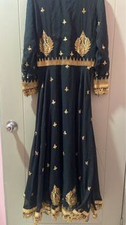 slim fit dress slacks Dark Blue Luxury Islamic Wedding Bridal Dress – Sultan Dress main image 0
