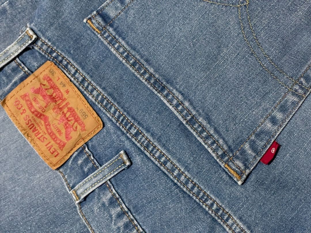 Levi's 559 BLANK TAG Regular Wash 44x30 (Category: Jeans) located in Silang. Submitted by pau_sober (Listing ID 1423882627, Image 2). Description: Levi's 559 BLANK TAG Regular Wash Relaxed Straight fit 44 (waist) x 30 (inseam) inches 14 inch thigh 15 inch rise Almost brand new condition 8.5/10 issue: stains 900 + shipping.