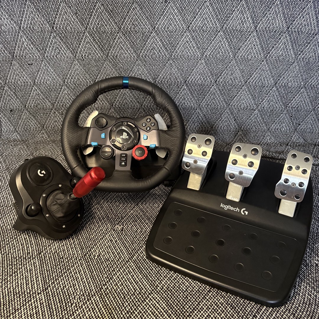 Logitech G29 Driving Force Steering Wheel Pedal Sim Racing w H Pattern ...