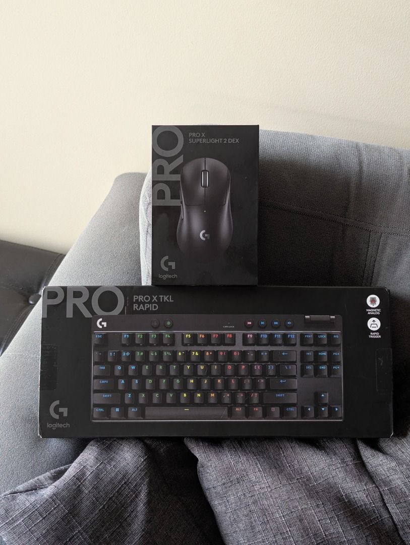 Logitech G Pro X TKL Rapid + Logitech G ProSuperlight 2 Dex (Category: Computer Keyboard) located in Manila. Submitted by pgetueza (Listing ID 1423964509, Image 1). Description: - Please read. - Available unless marked as sold. - Complete with box and copy of receipt. - Keyboard, used currently, in great working condition. - Mouse, newly RMA - released Jan 29th, tested in DB branch, back in box, never unboxed home. - Hindi ko lang na post agad, b