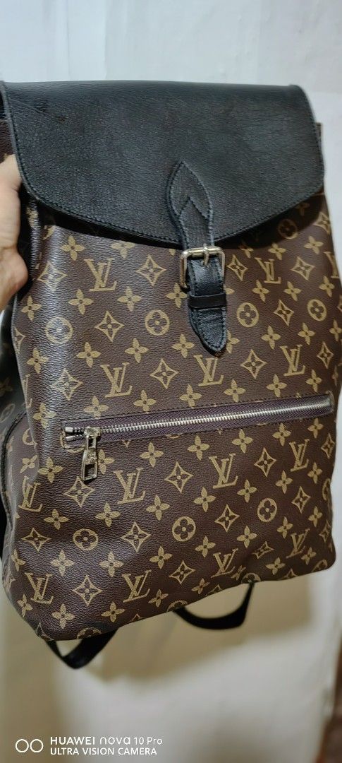 Louis Vuitton Monogram Backpack (Category: Luxury Bags & Wallets) located in Bacolod City. Submitted by darriebags88 (Listing ID 1423968997, Image 3). Description: Louis Vuitton backpack - Classic Monogram canvas - Black leather flap closure with buckle - Front zipper pocket - Adjustable shoulder straps - Suede interior - Serial number: HY1288 - Perfect for everyday use.