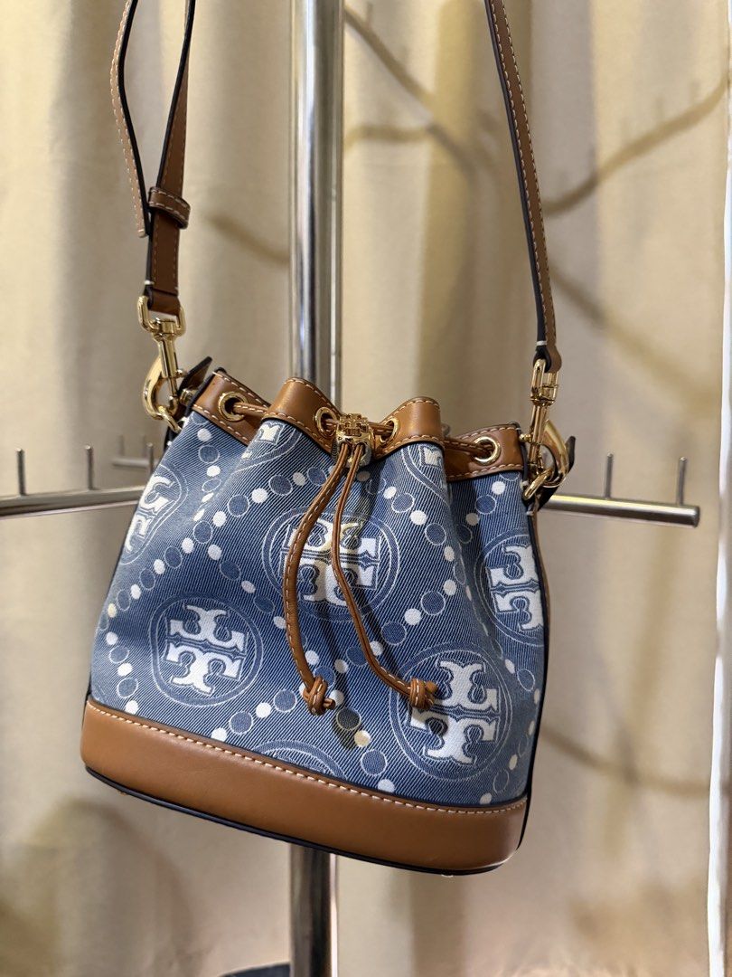 [ORIGINAL] Tory Burch Mini T Monogram Denim Bucket Bag (Category: Luxury Bags & Wallets) located in Batangas. Submitted by thriftrey (Listing ID 1423935516, Image 1). Description: Negotiable.