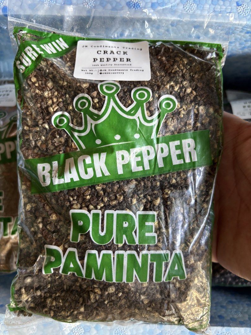 Pure Paminta Black Pepper - Whole, Crack, Ground (Category: Spice & Seasoning) located in Manila. Submitted by bananannanad (Listing ID 1423791018, Image 2). Description: PAMINTA SELLING! Naghahanap kayo pampasarap ng ulam niyo? Dito na kayo bumili sa’min! Garantisado ang kalidad ✅ Amoy palang alam mong sulit ✅ We sell also sell: ground pepper whole pepper cracked pepper Payment via gcash for shipping (shouldered by buyer) ‼️ Will ship via lalamo