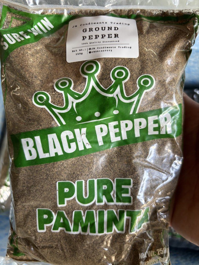 Pure Paminta Black Pepper - Whole, Crack, Ground (Category: Spice & Seasoning) located in Manila. Submitted by bananannanad (Listing ID 1423791018, Image 3). Description: PAMINTA SELLING! Naghahanap kayo pampasarap ng ulam niyo? Dito na kayo bumili sa’min! Garantisado ang kalidad ✅ Amoy palang alam mong sulit ✅ We sell also sell: ground pepper whole pepper cracked pepper Payment via gcash for shipping (shouldered by buyer) ‼️ Will ship via lalamo