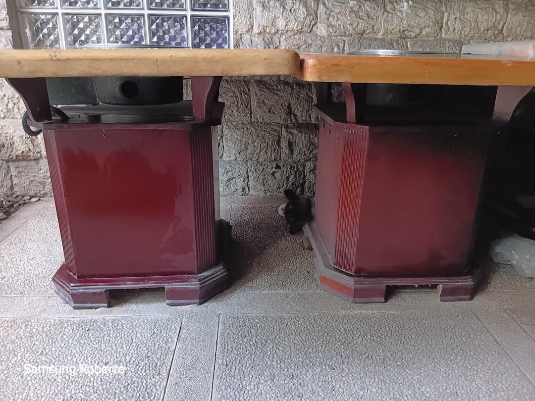 heavy duty dining tables (Category: Tables & Sets) located in Quezon City. Submitted by jtbautista36198 (Listing ID 1423880461, Image 2). Description: Lowered price! Shabu hotpot marble top tables. Take 2 for 8k. Good for business or home set up. Delivery c/o buyer. Table height 30 inches, width 33 inches; length 53 inches. With Gas tank space under.