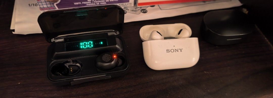 Sony and remax brand Wireless Earbuds with Charging Case