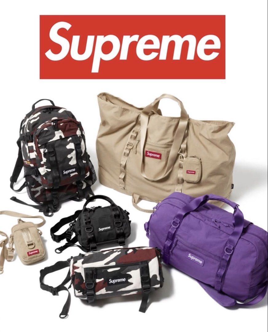 Supreme Bagpack Sling Bag Duffle Bag Tote Bag (Category: Backpacks) located in Singapore. Submitted by thehypewear.co (Listing ID 1423847672, Image 1). Description: DM for indiv price Self collection available / delivery (additional fees apply) Join us on our TG group for latest updates & promos! 👇🏻 TG: t. me/thehypewearco Feel free to enquire on any items not listed =) .