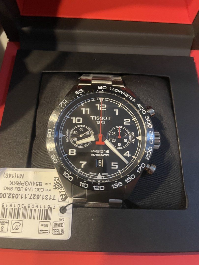Tissot PRS 516 Automatic Chronograph Watch (Category: Men's Watches) located in Las Pinas. Submitted by vinalcantara (Listing ID 1423919968, Image 2). Description: For Steal / Trade !! Tissot PRS 516 Automatic Chronograph (45mm) Brandnew / with box and warranty card Php 65,000 (SRP 100,000) Will send detailed pics upon request ✔️ ✅ Terms/Layaway 📍 Loc/Meet ups: Las Piñas 💸 BDO or Gcash 🚚 Lalamove/LBC ✔️ Unli vouch and legit check @Prynne_sole 
