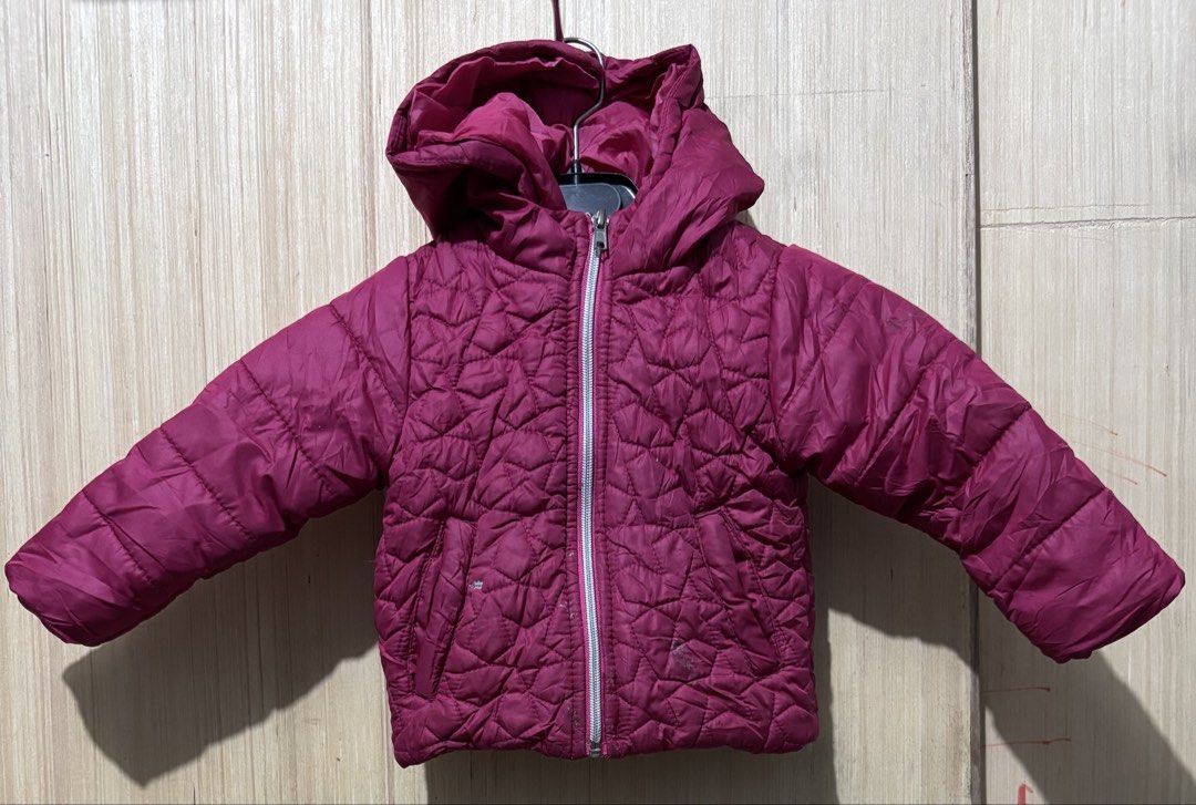 UKAY: Body Glove Toddler Padded Winter Jacket 2T (Category: Babies & Kids Fashion) located in Quezon City. Submitted by delighted_area (Listing ID 1423937301, Image 1). Description: Ukay sourced, please manage your expectation. in well used condition. See photos for flaws. - Body Glove jacket - Vibrant magenta color - Size 2T - Quilted design - Hooded - Full zipper closure - Two pockets - Bright pink interior lining - Made in Bangladesh.