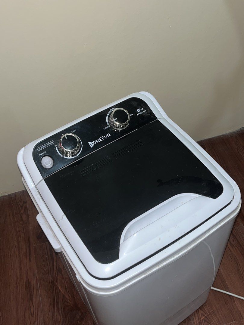 Mini Washing Machine - Used Once (Category: Cleaning Tools & Supplies) located in Pasig City. Submitted by makexup (Listing ID 1423929703, Image 2). Description: Upgraded to a bigger one. Can carry 5-6KG load. Used only 1 since busy..