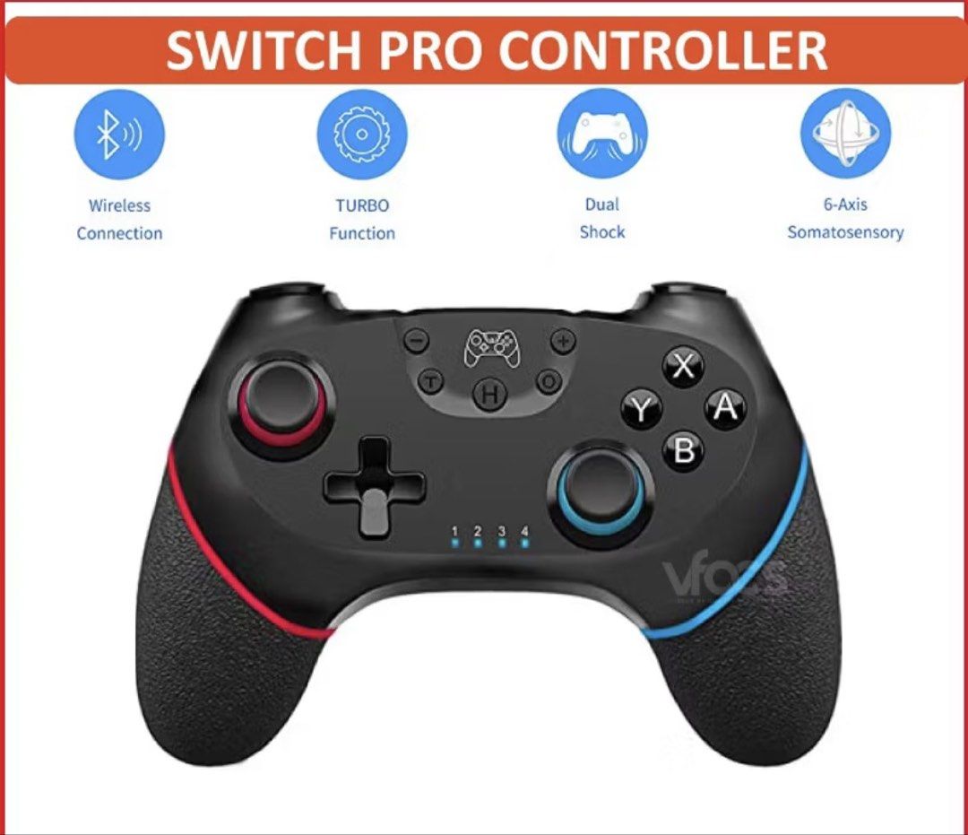 Wireless Controller for Switch (Category: Controllers) located in Singapore. Submitted by vrzzq (Listing ID 1423858654, Image 1). Description: - Brand new wireless controller for Nintendo Switch - Wireless connection - Turbo function - Dual shock - 6-axis somatosensory - Includes charging FREE SHIPPING‼️.