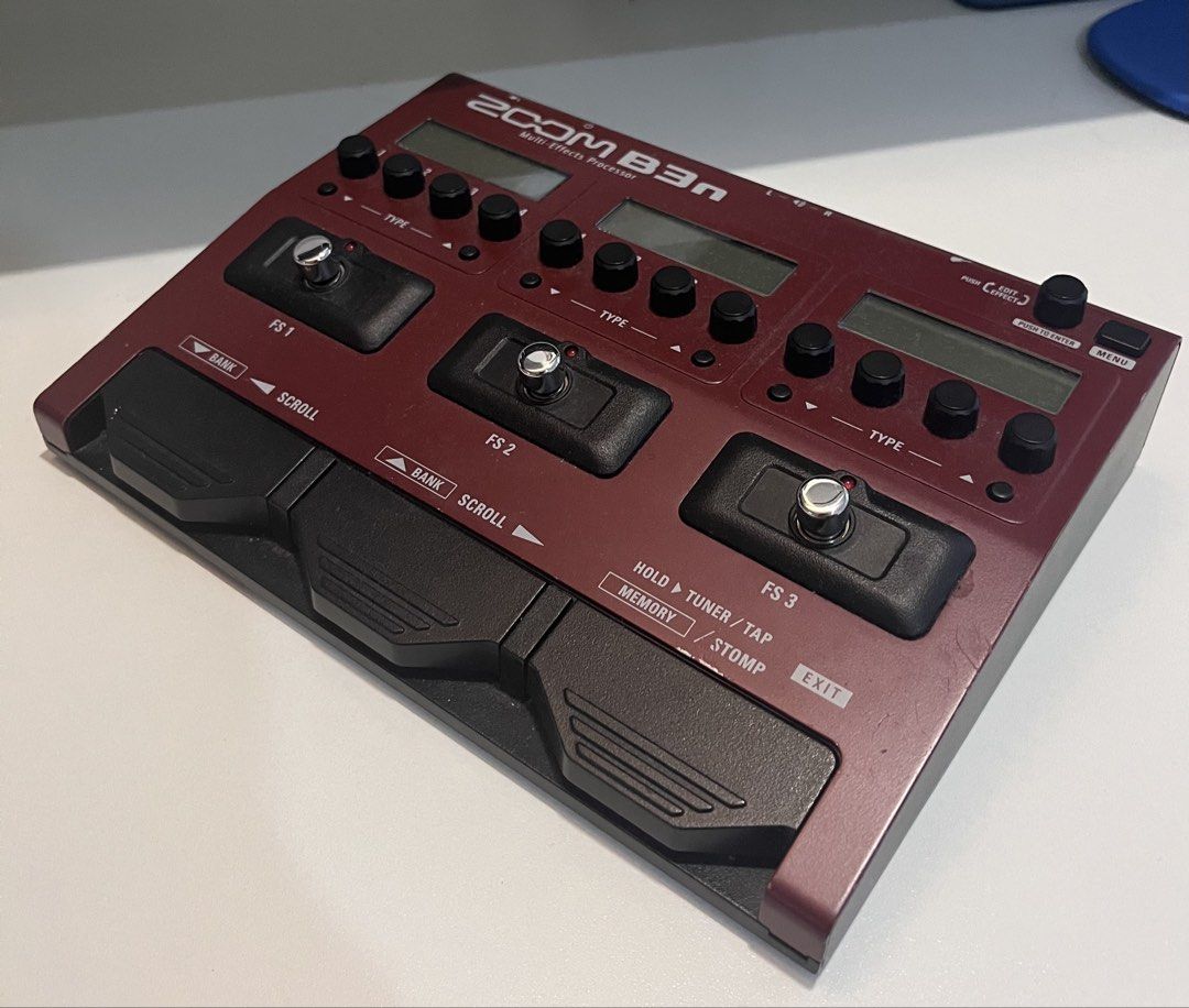 Zoom B3n Multi-Effects Processor (Category: Other Audio Equipment) located in Kuala Lumpur. Submitted by ilmanazlin1121 (Listing ID 1423860950, Image 2). Description: Pedal Type:Bass Multi-FX Number of Effects:67 DSP effects Effects Types:OverdriveDistortionModulationDelayReverbDynamicsFilters Amp Modeling:5 amp emulators5 cabinet emulators Looper:80 seconds Inputs:1 x 1/4 (instrument)1 x 1/8 (aux in)1 x 1/4 (control pedal) Outputs:2 x 1/4 (main 