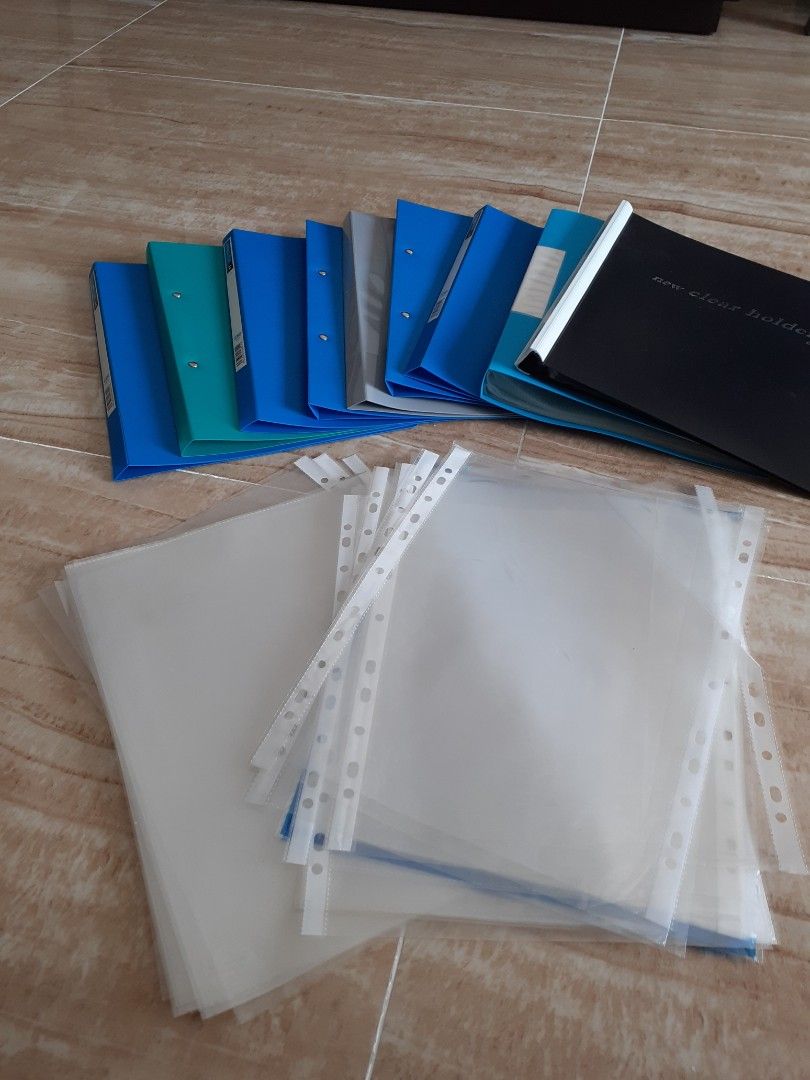 Sparing File Folder A4 Spring File Folders with Clear Sleeves, Hobbies & Toys, Stationery ...