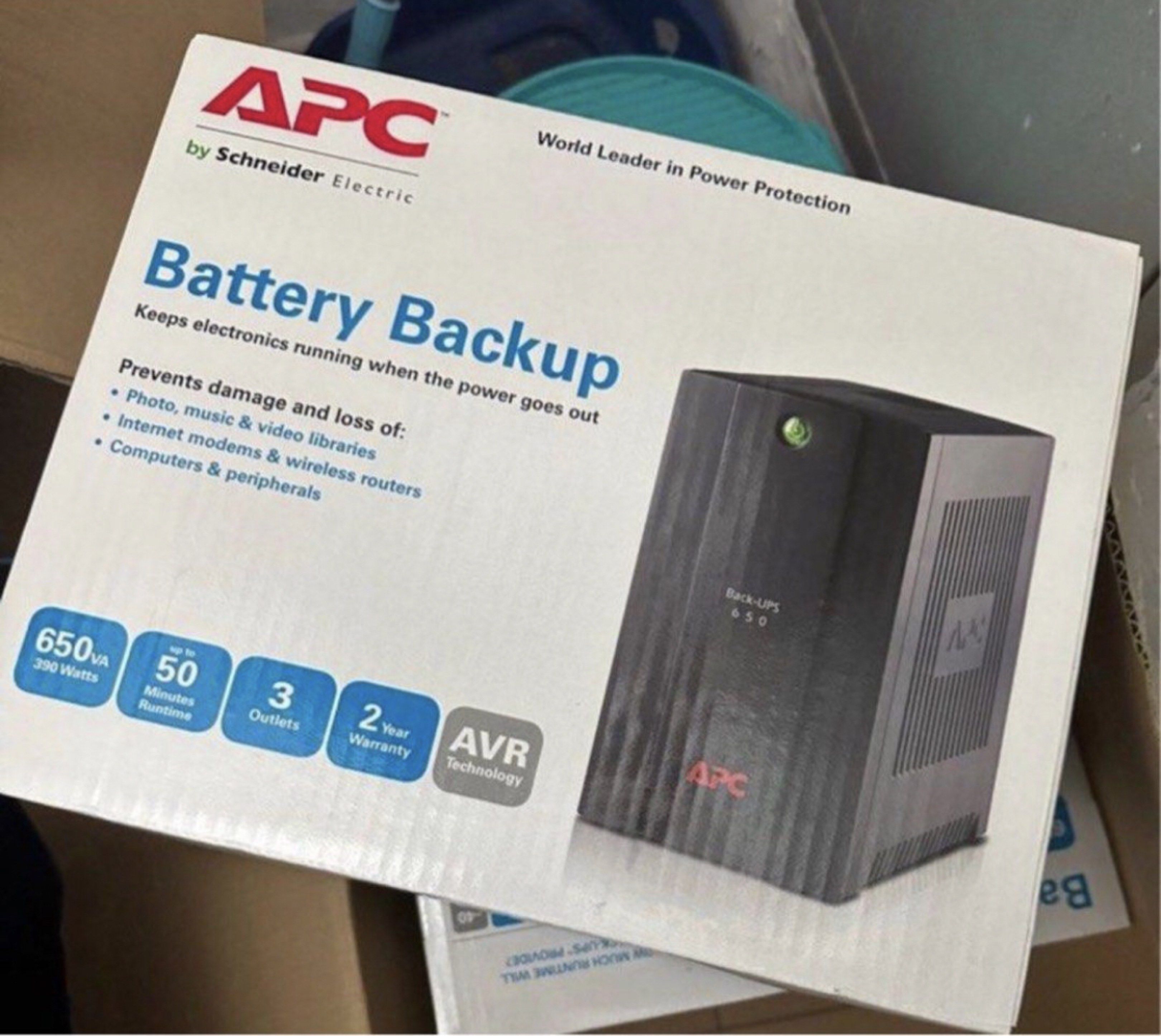 APC Back-UPS 650 Battery Backup, Computers & Tech, Parts & Accessories ...