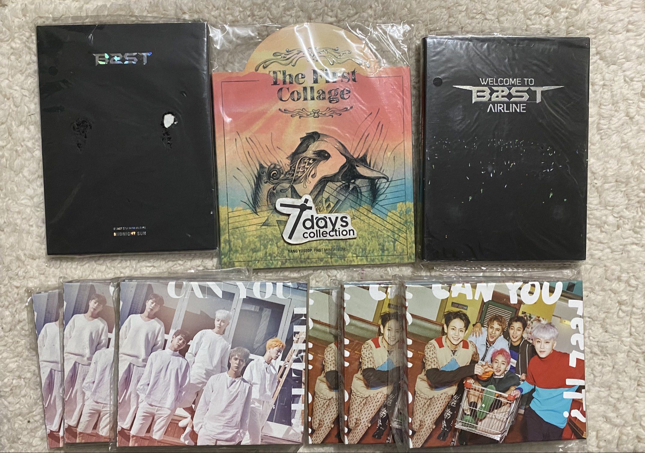 Beast / Highlight Album (9 pcs) (Category: CDs & DVDs) located in Caloocan City. Submitted by 7dayscollection (Listing ID 1419489481, Image 1). Description: Inclusions: Photobook and CD only All in price for 9 pcs except shipping fee. ✅Onhand ✅Unsealed ✅Ready to ship ✅ We are on clearance sale DISCLAIMER: This is preloved so please do manage your expectations some albums have stains, scratches, and dents due to international shipping 💰MODE OF PA